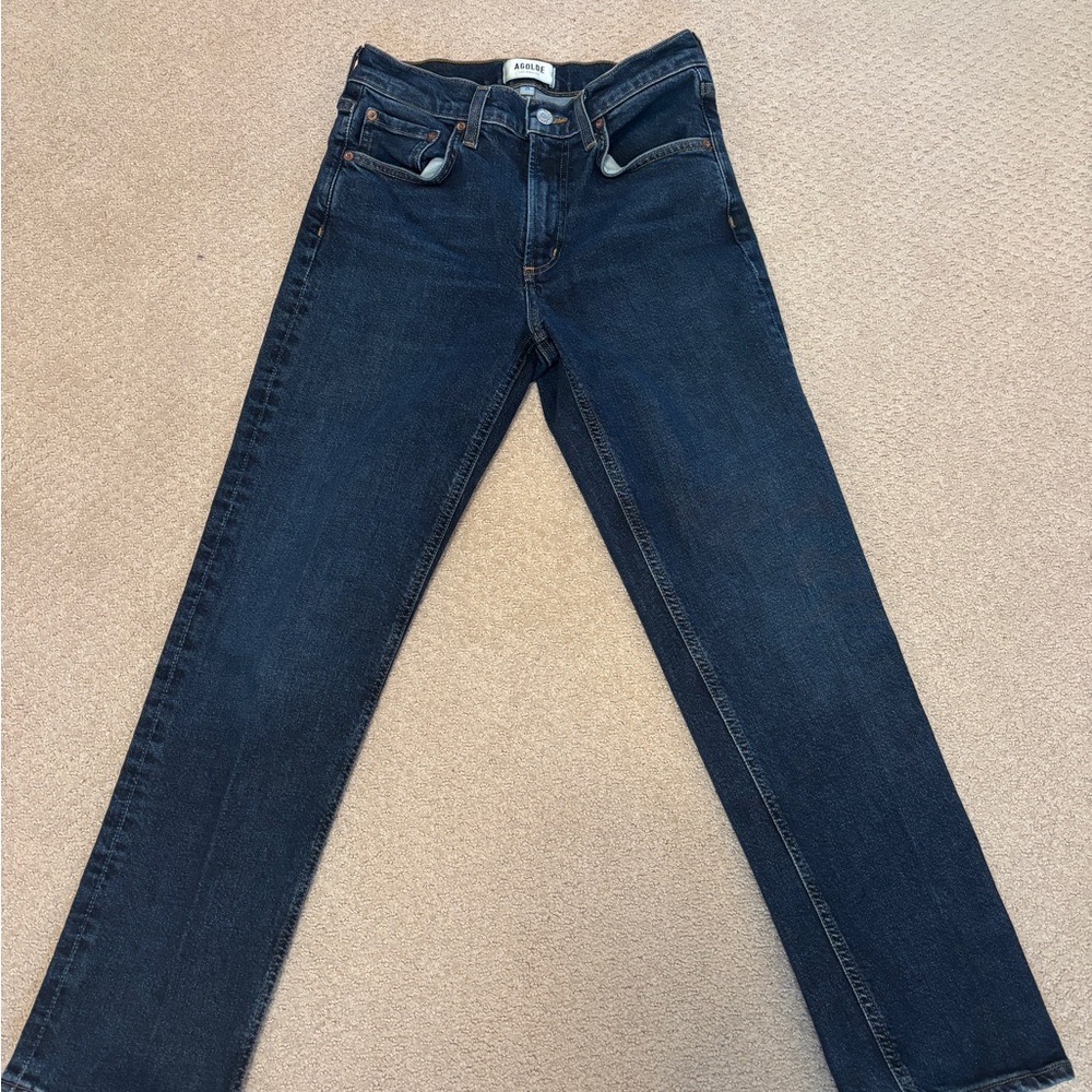 Agolde Dark Blue Ankle & Cropped Jeans